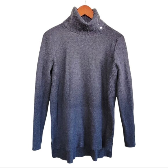 Calvin Klein Cowl Neck Sweater Gray with Buttons Women’s Medium - Picture 1 of 7